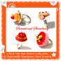 HANDCRAFTED JEWELRY - MINI SWEET PASTRY ON PLATE PENDANT RING ECMFJ-RG1026