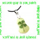 GLOW IN THE DARK BELL SHAPED FOUR LEAF CLOVER NECKLACE ECFLC-NP2003