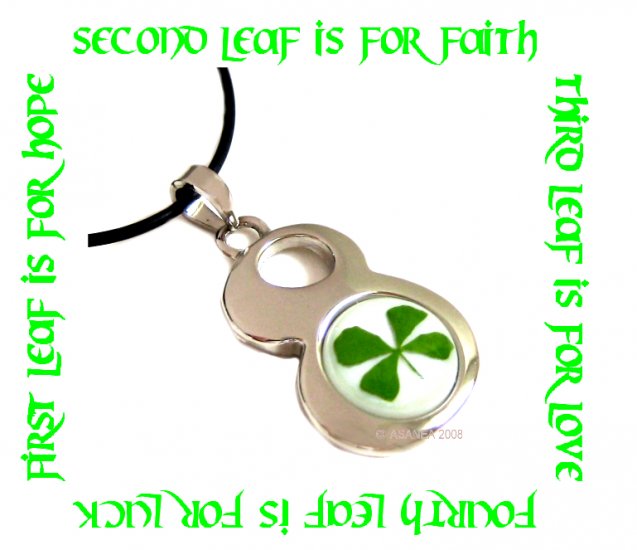 LUCKY 8 FOUR LEAF CLOVER NECKLACE ECFLC-SP1001