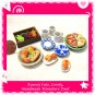 PIZZA PICNIC SET - HANDMADE POLYMER CLAY FOOD FOR DOLLS HOUSE OR MINIATURISTS ECDMF-BK4002