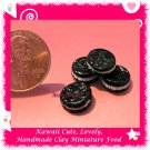 CHOCOLATE OREO COOKIES SET - HANDCRAFTED FOOD FOR DOLLS HOUSE OR MINIATURISTS ECDMF-CC2001