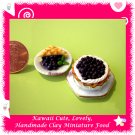 BERRY BLUEBERRY DESSERT SET - HANDCRAFTED DOLLHOUSE MINIATURE FOOD FOR COLLECTORS ECDMF-MP2003