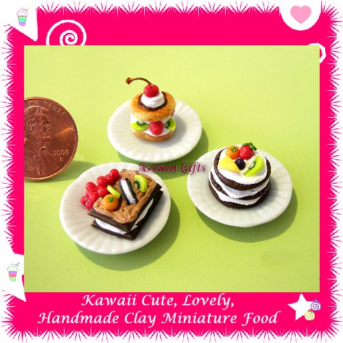 YUMMY PASTRY BAKERY SET - DOLLHOUSE MINIATURE FOOD FOR COLLECTORS ECDMF-MP2002