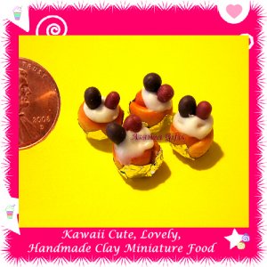 DOLLS MINI BREAD PASTRY - BERRY BERRY TARTS 4 PCS (ECDMF-CC103)
