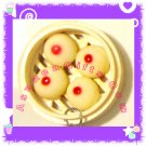 KAWAII CUTE FOOD JEWELRY - CHINESE DIM SUM RED BEAN PASTE BUN PENDANT CHARM