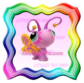 NEW ! LITTLEST PET SHOP AROUND THE WORLD LOOSE FIGURE - PURPLE BUTTERLY # 397