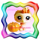 LITTLEST PET SHOP LOOSE FIGURE - HALLOWEEN OWL # 431 WITH FREE MINI PUMPKIN ! BRAND NEW