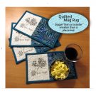 Games Night (set of 4) Mug Rugs, quilted coasters, gift (9324)