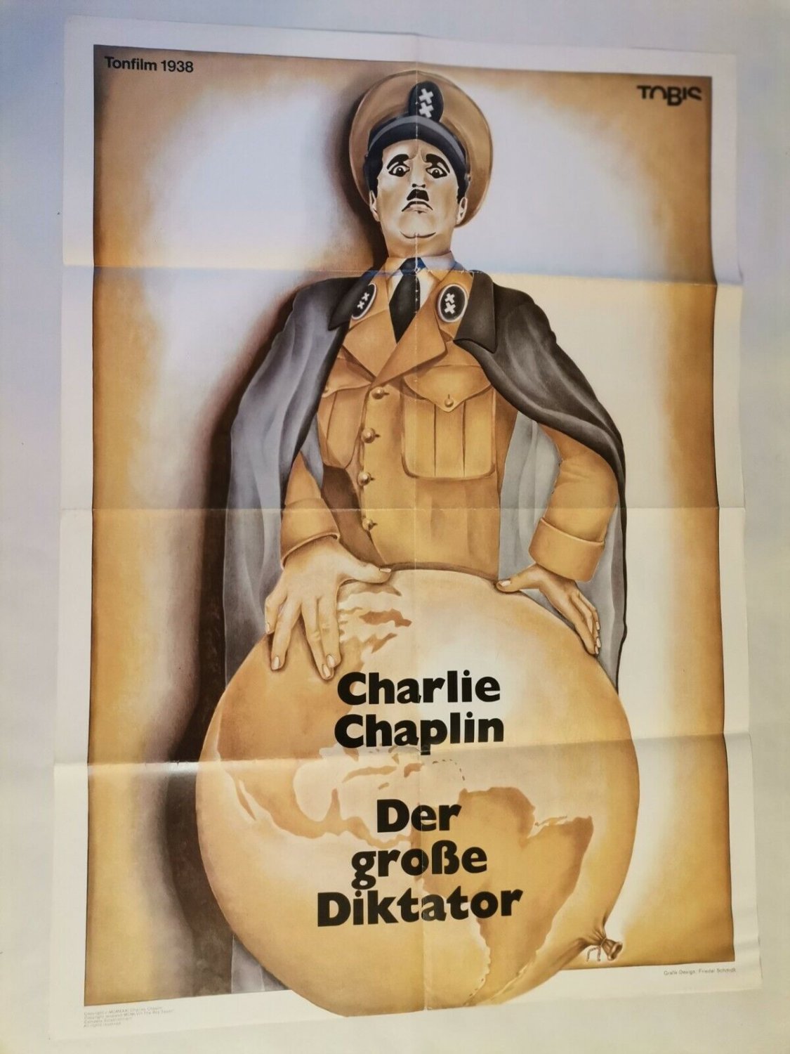 The Great Dictator, Charlie Chaplin, Cinema Poster, 1972