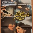 Us Two, Catherine Deneuve, Jacques Dutronc, Original Cinema Poster 1979