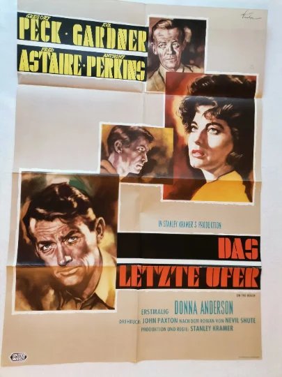 On the Beach, Gregory Peck, Ava Gardner, Cinema Poster 1959