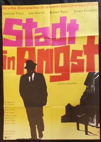 Bad Day at Black Rock, Spencer Tracy, Robert Ryan, Original Cinema Poster 1962
