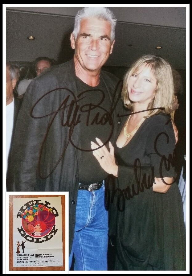 Barbra Streisand + James B., Original Autograph,+Hello, Dolly Cinema Poster 1969