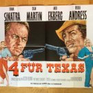 4 for Texas, F.Sinatra, D.Martin, A,Ekberg, U.Andress, Cinema Poster 1964