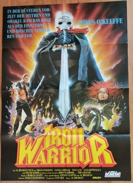 Iron Warrior, Miles O'Keeffem, Savina Gersak, Elisabeth Kaza, Cinema Poster 1986