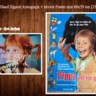 Pippi goes on Board, Inger Nilsson, Movie Poster 1969 + Signed Autograph Photo