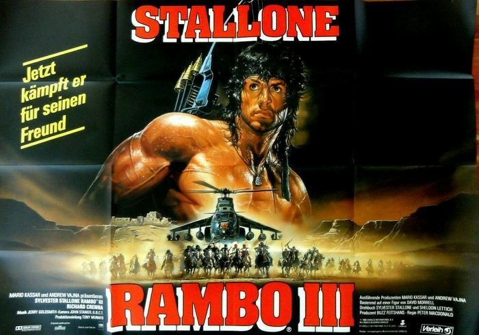 Rambo III, Sylvester Stallone, Original Cinema Poster 1988