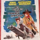 Rooster Cogburn, John Wayne, Katharine Hepburn, Original Cinema Poster 1976