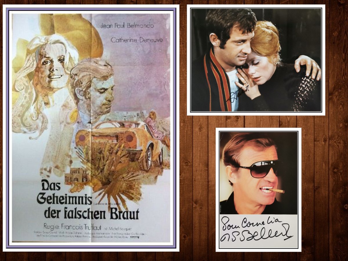 Mississippi Mermaid, Catherine D. Belmondo, Poster 1969 + 2x signed Autograph