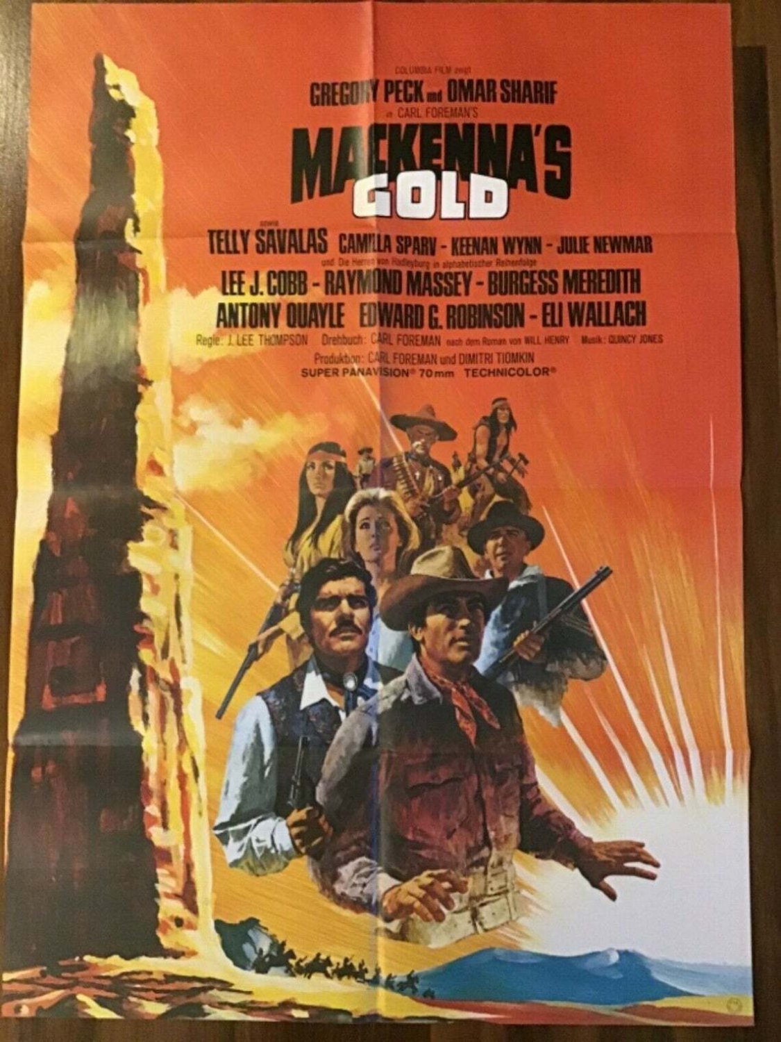 Mackennas Gold, Telly Savalas, Gregory Peck, Cinema Poster 1969