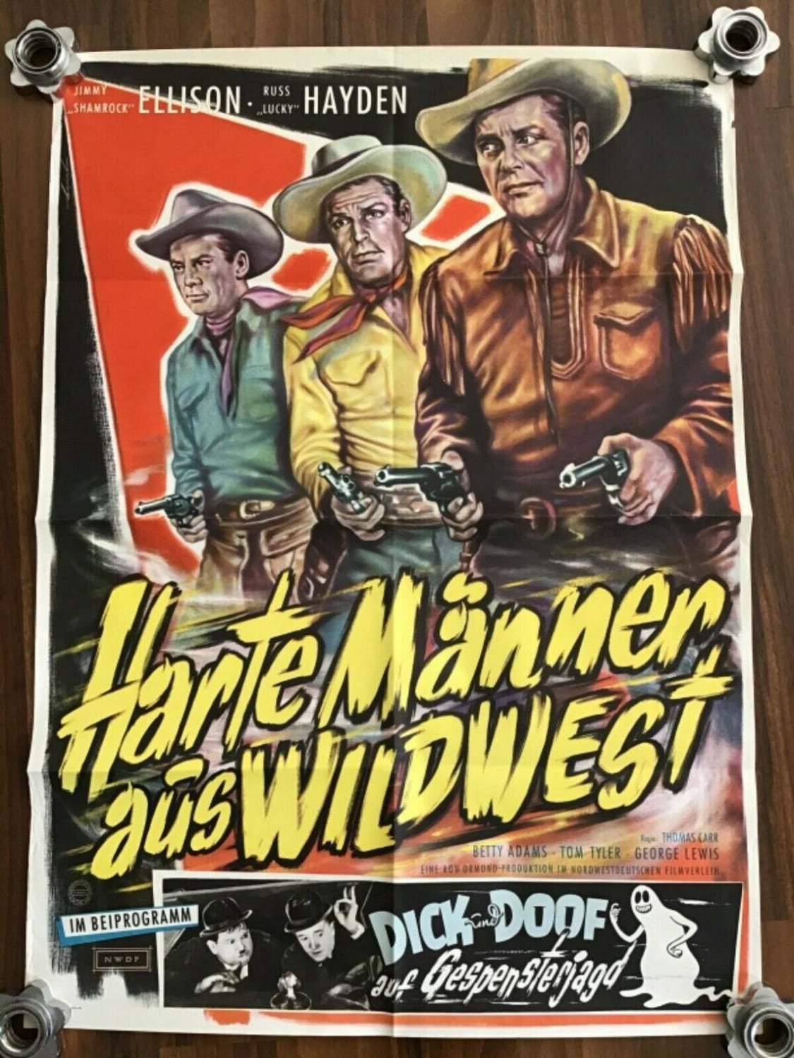 Hostile Country, Jimmy Ellison,Cinema Poster 1958