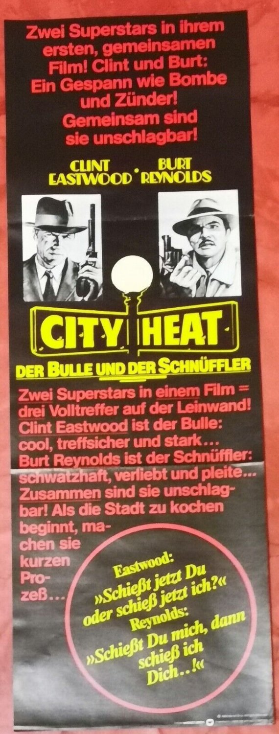 City Heat, Clint Eastwood, Burt Reynolds - Small Movie Poster , 1985