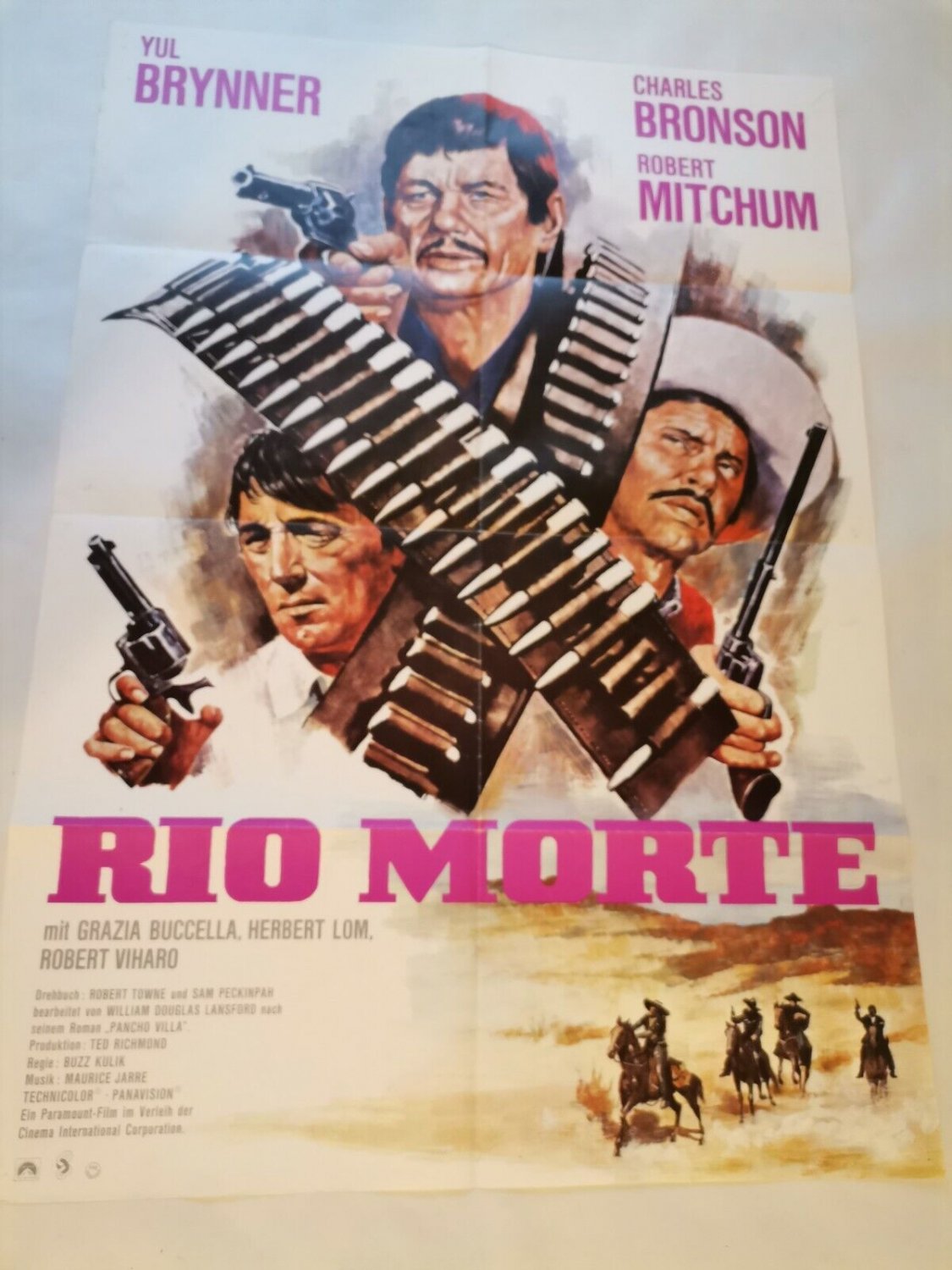 Villa Rides, Rio Morte, Charles Bronson, Yul Brynner, Movie Poster, 1968