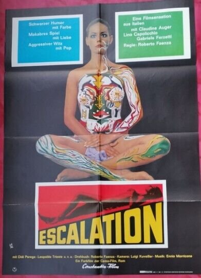 Escalation, Claudine Auger, Vintage Cinema Poster 1968
