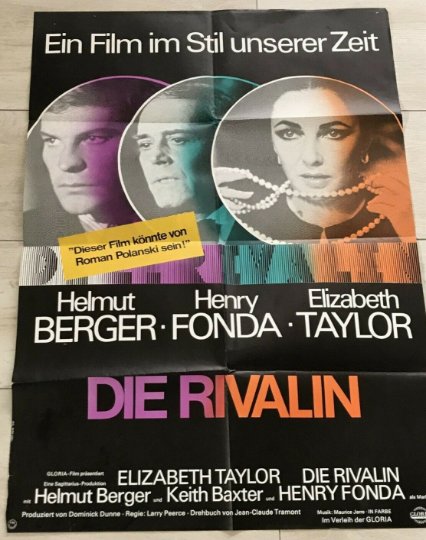 Ash Wednesday, Elizabeth Taylor, Henry Fonda,Cinema Poster 1973