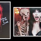 Elvira, Mistress of the Dark, Cassandra Peterson, 2x Reprint Autograph Photo
