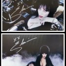 Elvira, Mistress of the Dark, Cassandra Peterson, 2x Reprint Autograph Photo