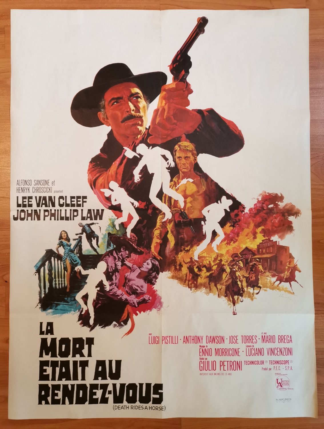 Death Rides a Horse, Lee Van Cleef, John Phillip Law, Movie Poster France 1967