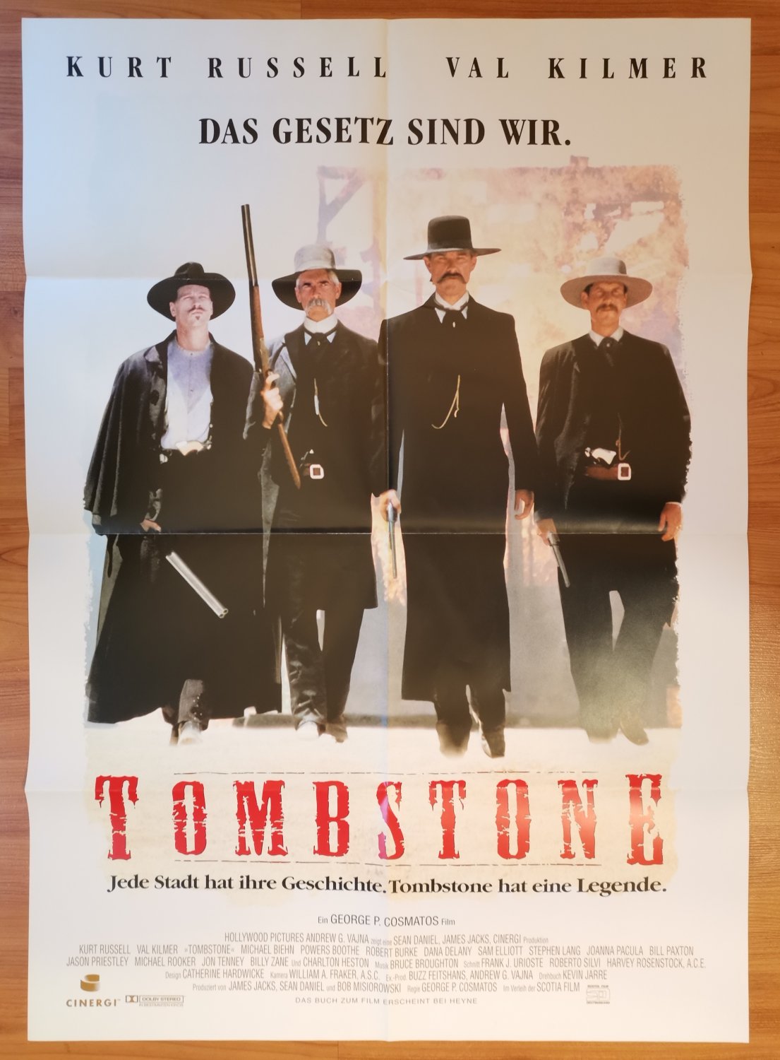 Tombstone, Kurt Russel, Val Kilmer, Cinema Poster 1994
