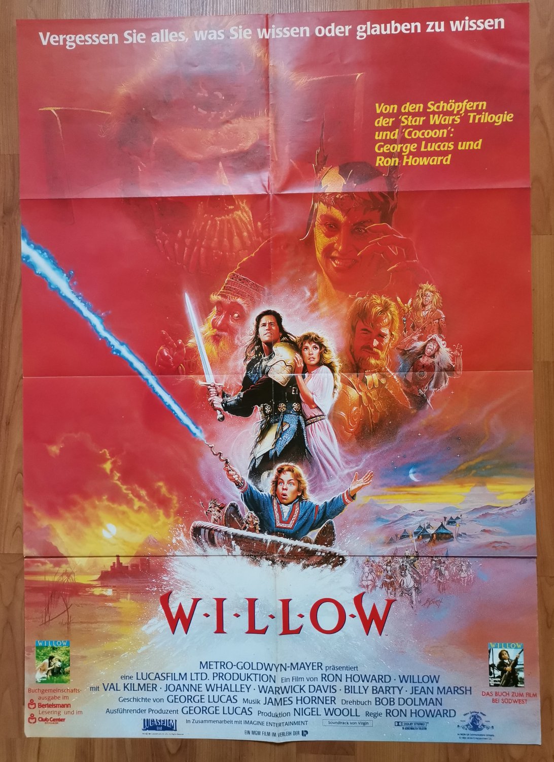 Willow, Val Kilmer, Joanne Whalley, Warwick Davis, Movie Theatre Poster 1988