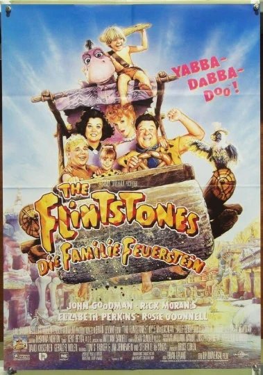 The Flintstones, John Goodman, Rick Moranis, Original Movie Poster 1994