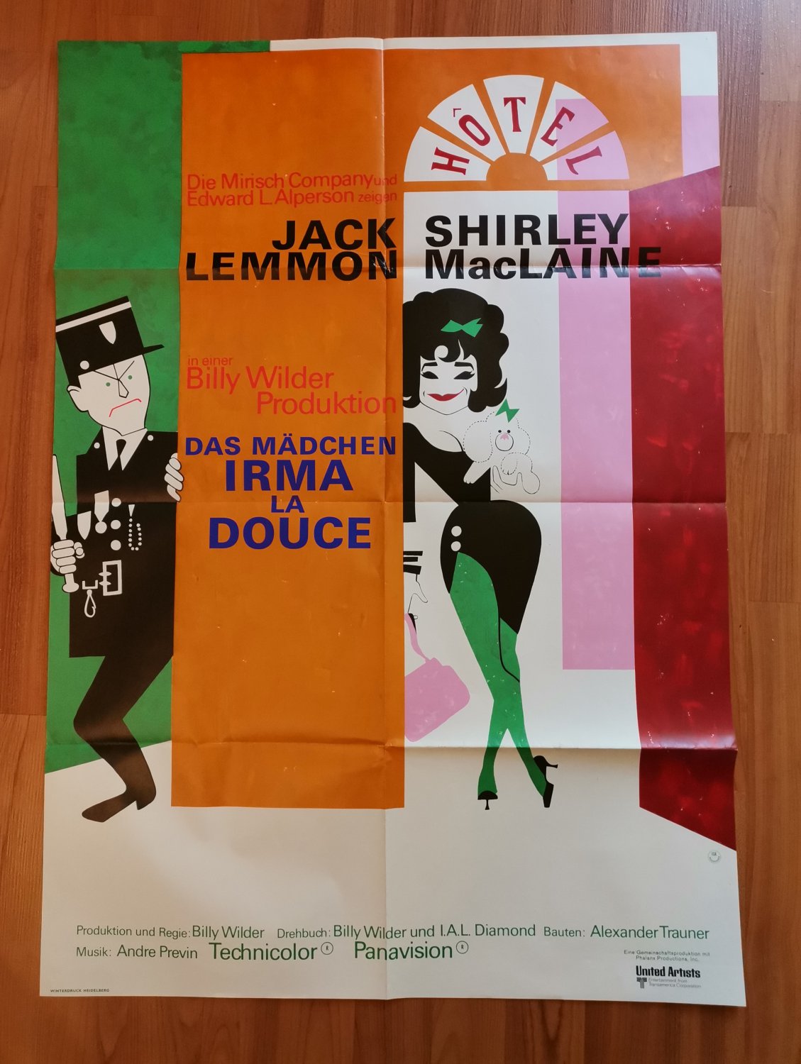 Irma la Douce, Jack Lemmon, Shirley MacLaine, Cinema Poster 1963