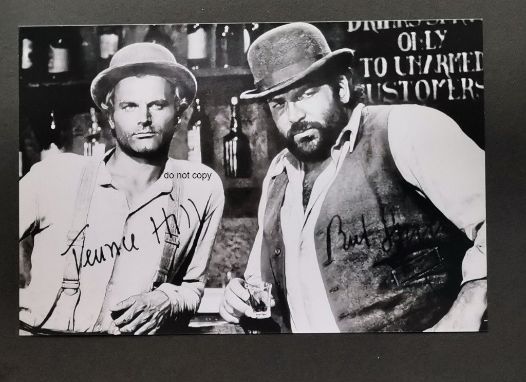 Bud Spencer, Terence Hill, Reprint Autograph Photo, Lot of 6