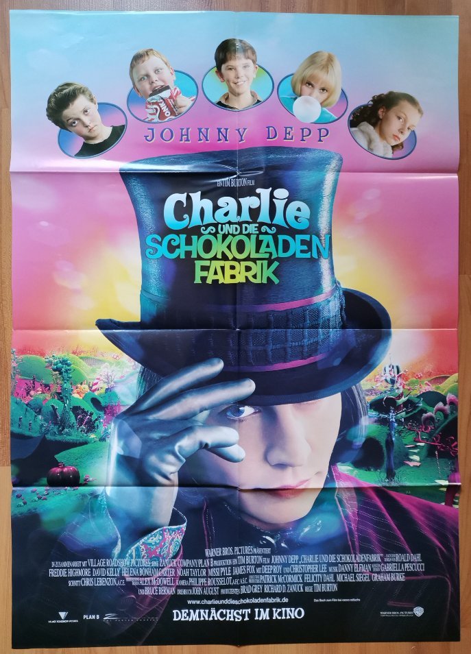Charlie and the Chocolate Factory, Johnny Depp, Original Movieposter 2005