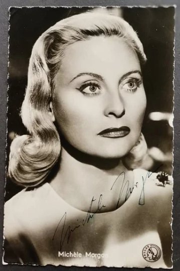 MichÃ¨le Morgan, Two Tickets to London, Signed Autograph Photo 50s