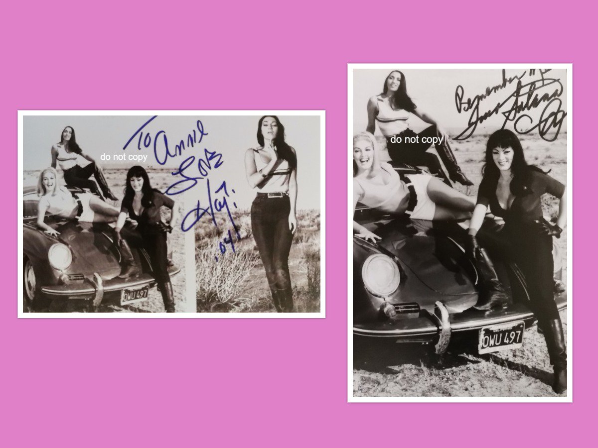 Faster Pussycat! Kill! Kill!, Haji, Tura Satana, Reprint Autograph Photo, lot of 2
