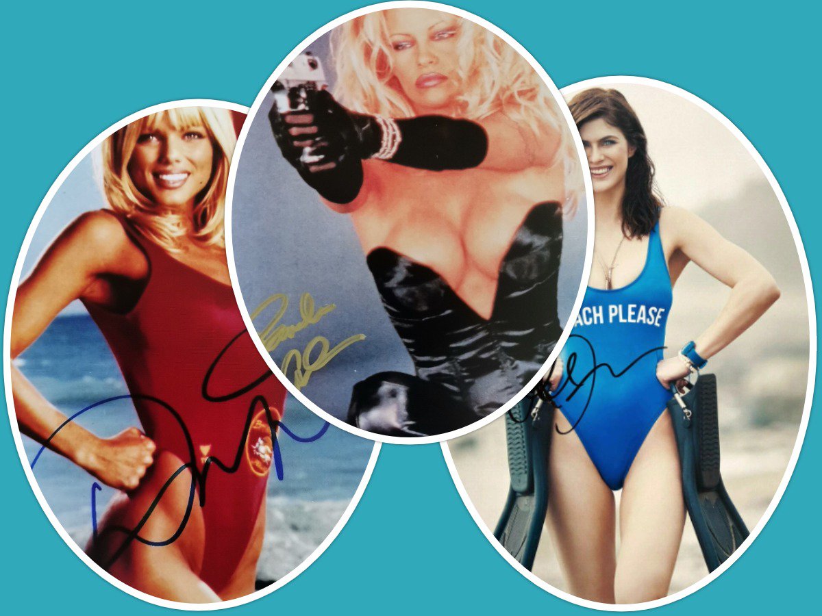 Donna D Errico, Alexandra Daddario, Pamela, Baywatch, Reprint Autograph Photo, lott of 3