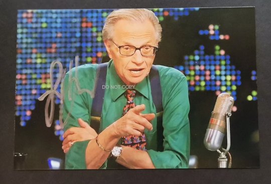 Larry King, Journalist, Original Autograph, Signed in Person (1)