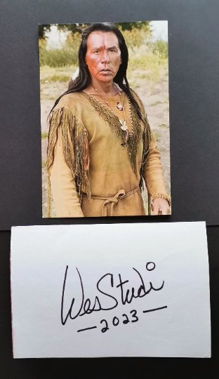 Wes Studi, The Last of the Mohicans, Original Autograph, Signed in Person, 6x4