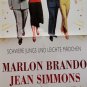 Guys and Dolls, Sinatra, Brando, Jean Simmons, Vivian Blaine, Vintage Cinema Poster 33x15 in