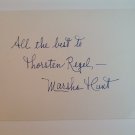 Marsha Hunt, Raw Deal, Signed Autographed index card 6x4 Marsha Hunt, Raw Deal, Signed Autographed index card 6x4