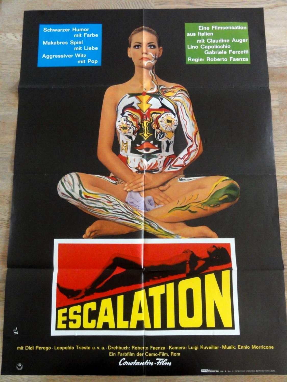 Escalation, Claudine Auger, Vintage Cinema Poster 1968