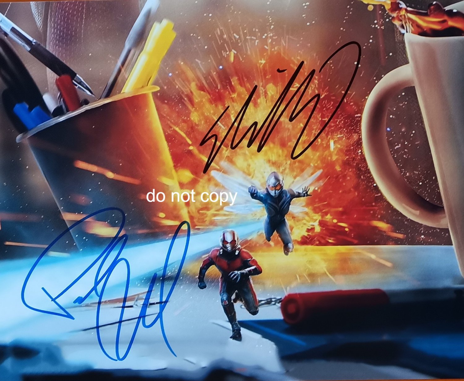 Paul Rudd & Evangeline Lilly, Ant-Man,, Signed Autographed 10x8 Photo,