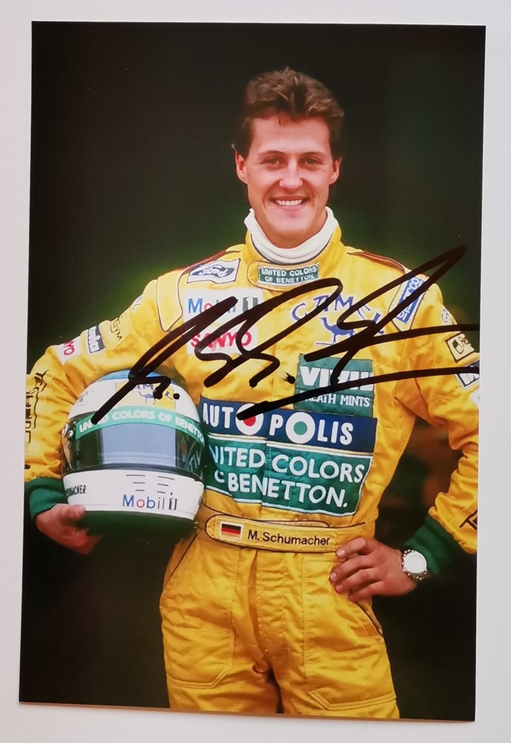 Photo Michael Schumacher Signée à La Main - 12x8 Pouces - Mercedes Formula 1