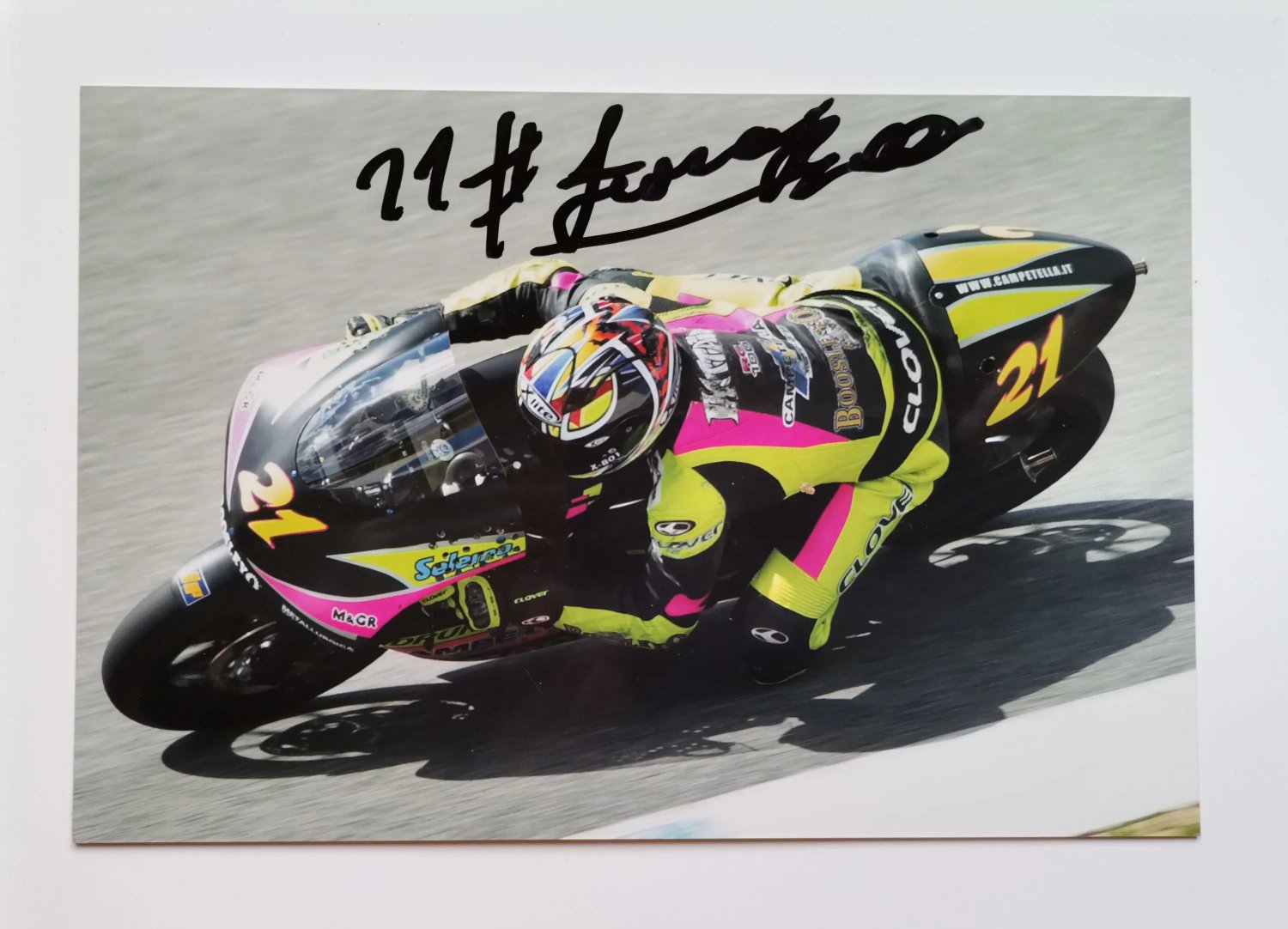 Franco Battaini, ITA, GP 250 Pilot 2004, Signed Autographed 6x4 Photo