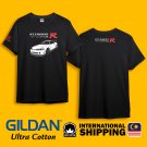 Honda Integra DC2 Type R Graphic JDM Car Gildan Ultra Black Heavy Cotton T-shirt Size S-3XL